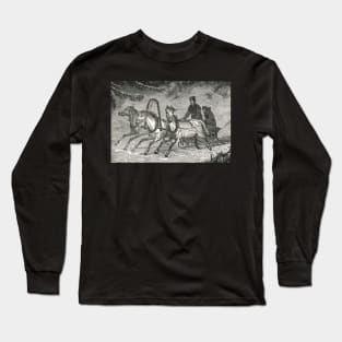 Russian Sledge delivering post in snow Long Sleeve T-Shirt